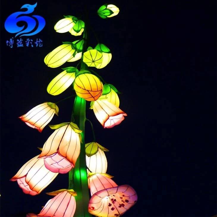 Highly Realistic LIfe Size Lutos Flower Silk Lantern